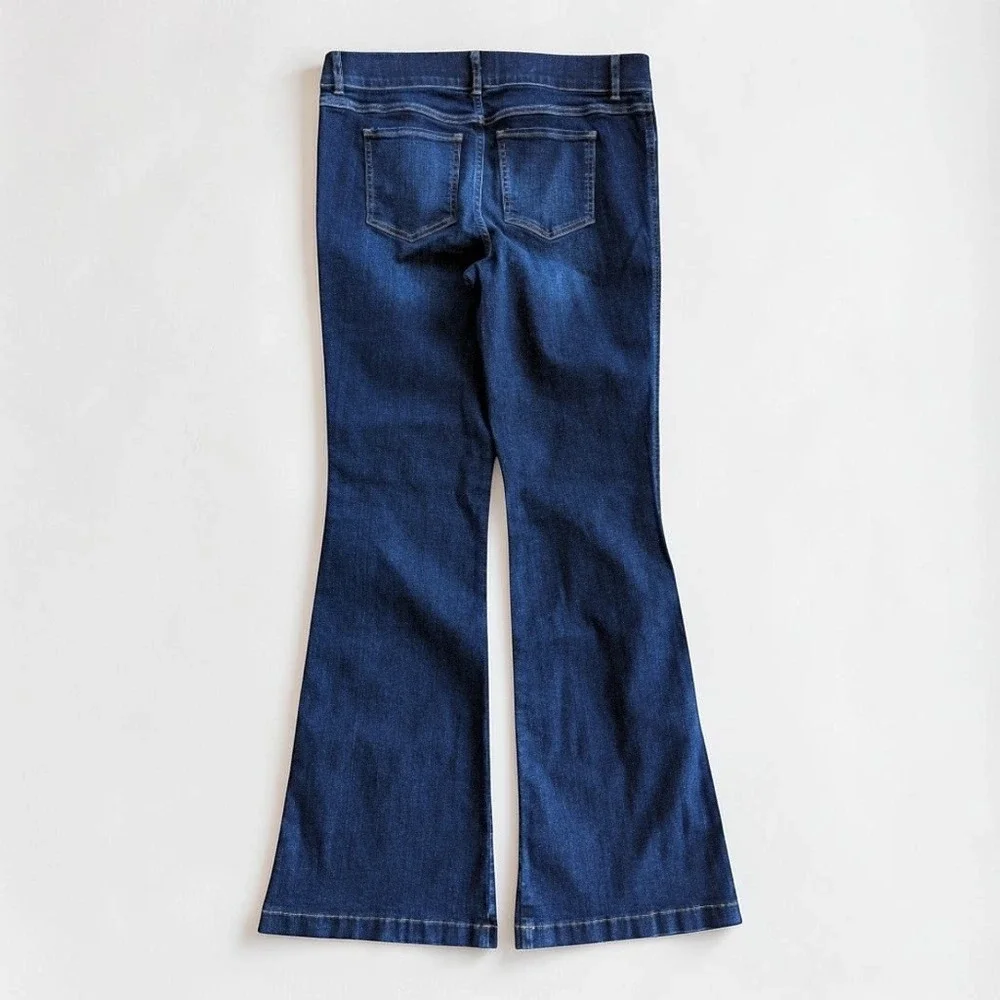 SPANX Pull On Flare Jeans High Rise Dark Wash XL NWT